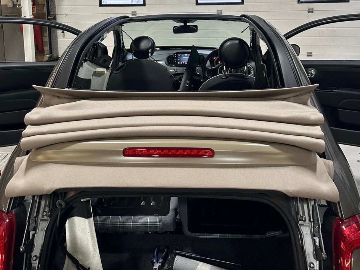 Convertible roof mechanism in the AWG Windscreens workshop